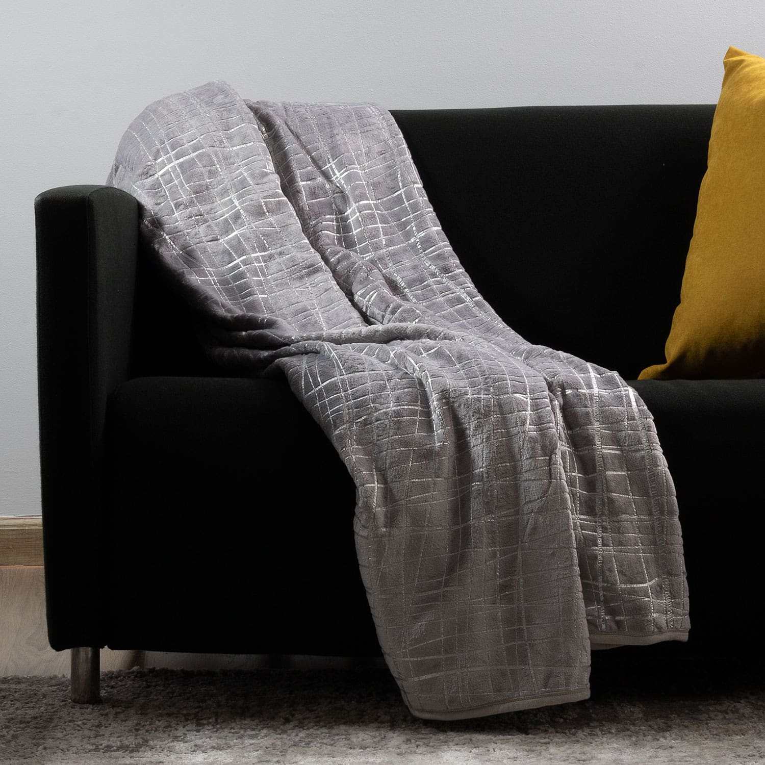 Plush Throws Stone Silver Plush Throws Stone Silver