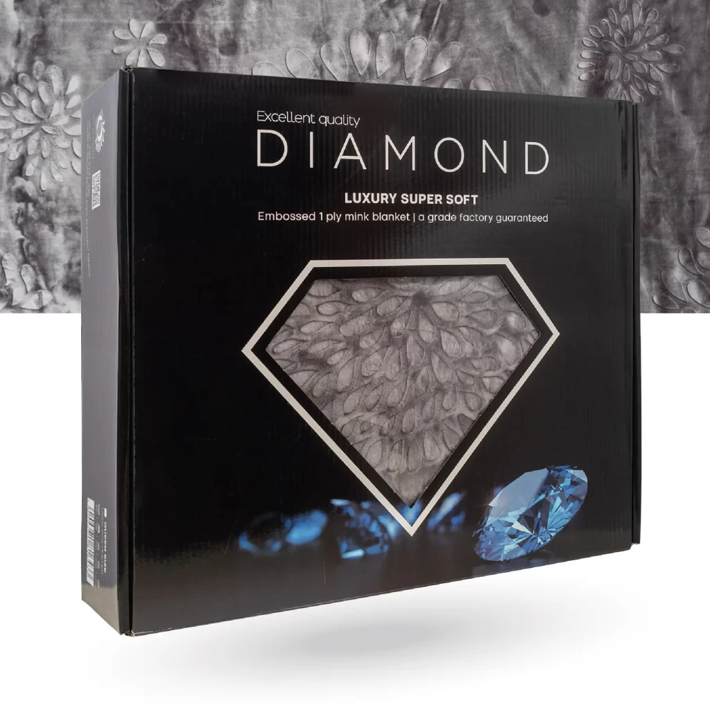 Diamond Faux Mink Blanket SESLI Textiles